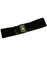 Belt turn lock buckle elastic